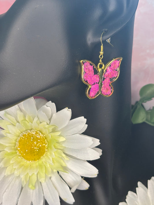 Golden Butterfly Earrings