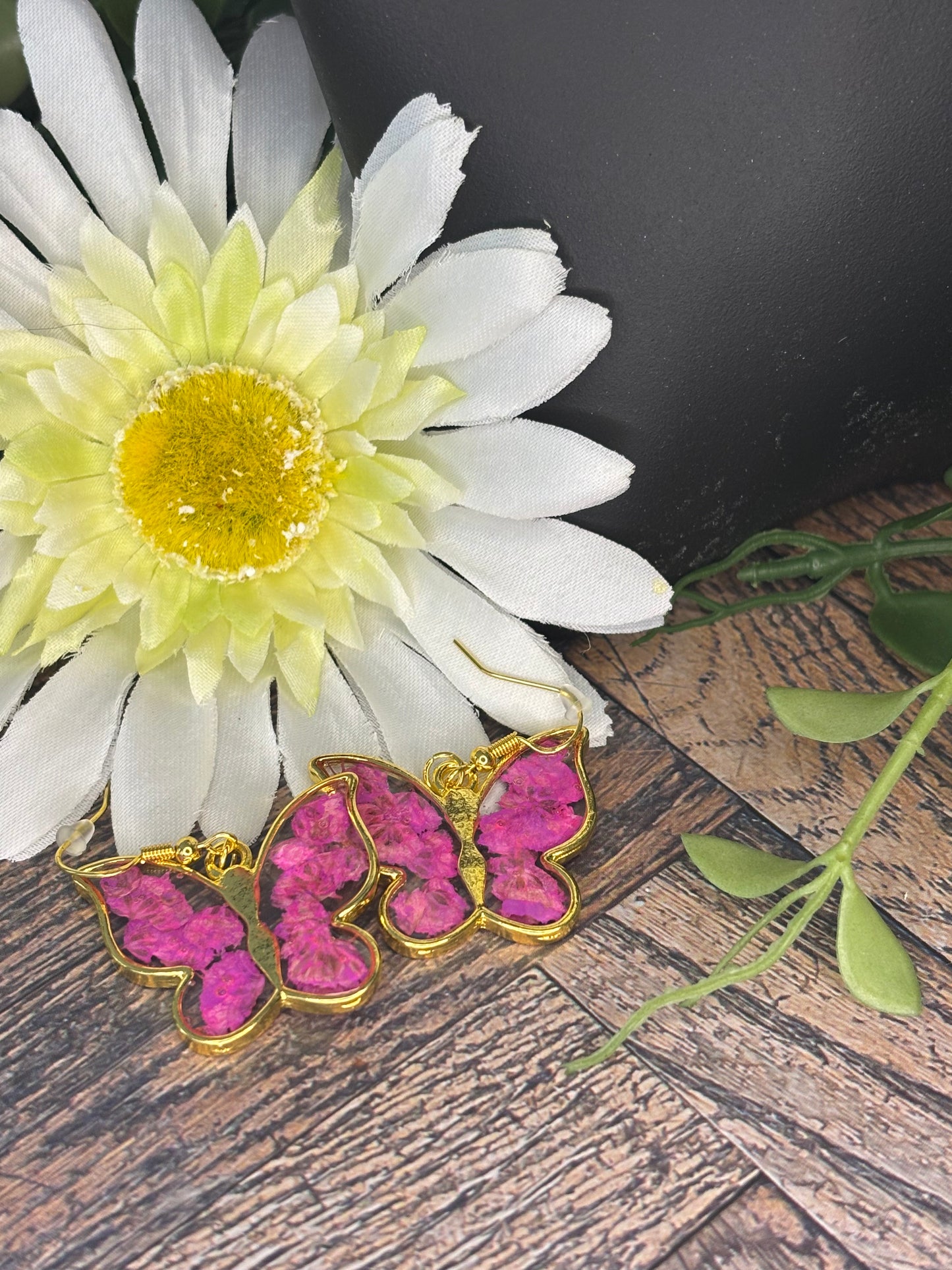 Golden Butterfly Earrings