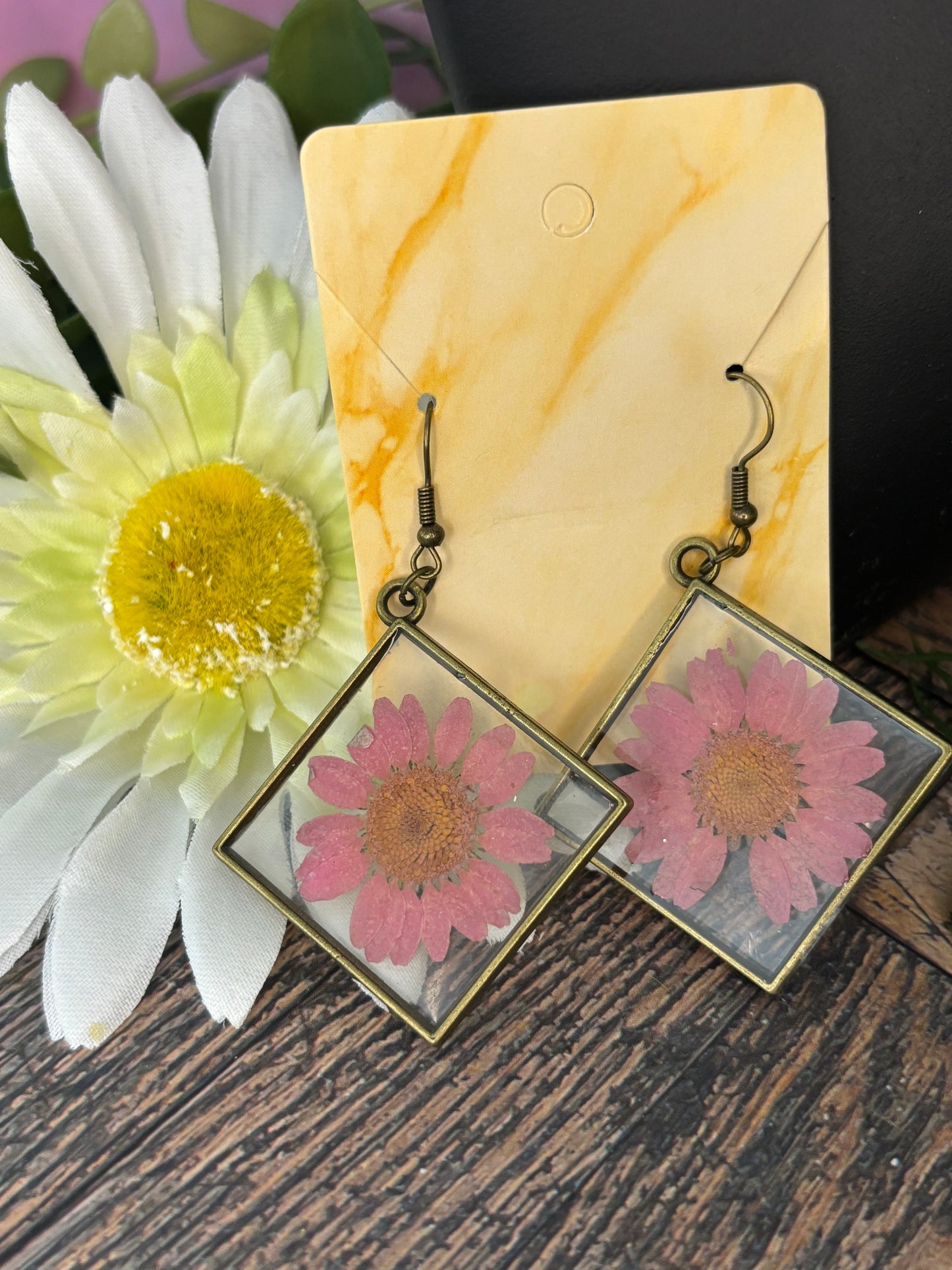 Framed Floral Earrings