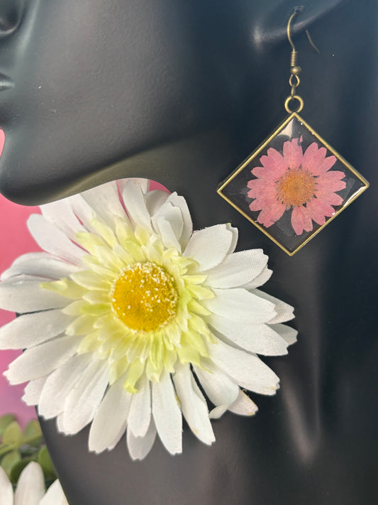 Framed Floral Earrings