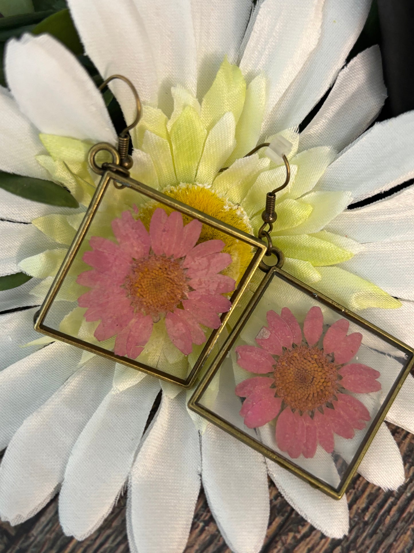 Framed Floral Earrings
